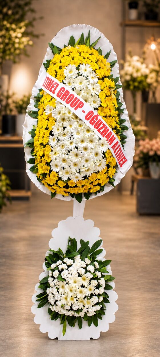 Çiçek ve Yunus Özel Çelenk 100