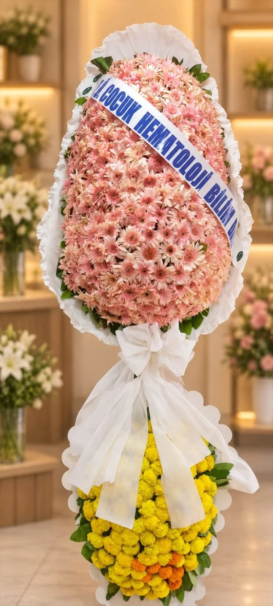 Pembe Gerbera Tören Çelengi